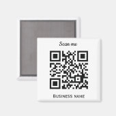QR-Geschäftslogo Berufliches benutzerdefiniertes S Magnet (Vorderseite/Rückseite)