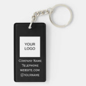 QR-Geschäftslogo Berufliches benutzerdefiniertes S Schlüsselanhänger (Rückseite)