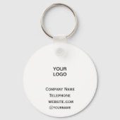 QR-Geschäftslogo Berufliches benutzerdefiniertes S Schlüsselanhänger (Rückseite)