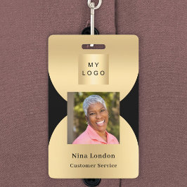 QR-Geschäftslogo für schwarzes Foto Ausweis