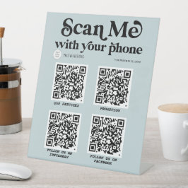 QR-Geschäftszeichen, Moderne Typografie-Scannierba Sockelschild