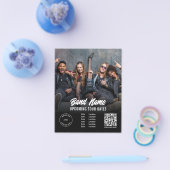 QR Gigs Tour Dates Black (Foto mit kundenspezifisc Flyer (Einzeln)