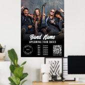 QR Gigs Tour Dates Black (Foto mit kundenspezifisc Poster (Heimbüro)