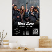 QR Gigs Tour Dates Black (Foto mit kundenspezifisc Poster (Küche)
