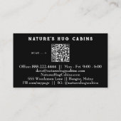 *~* QR Glitzer AP49 Rustikales Weathered Wood Visitenkarte (Rückseite)