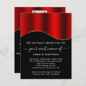 QR-Glitzer-Blumencode Grenzen Roter Wein Schwarz (Vorne/Hinten)