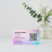 QR-Haarsalon für Haarstühle Visitenkarte (Stehend Vorderseite)