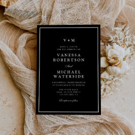 QR-Hochzeit mit weißer Grenze Einladung