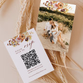QR Hochzeit Rustikales Fall Foto UAWG Begleitkarte