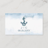 QR-Hochzeitregister für moderne Beach Nautical Begleitkarte (Rückseite)