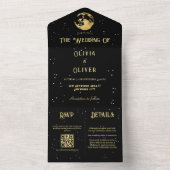 QR-Hochzeitssommer All In One Einladung (Innen Boden)