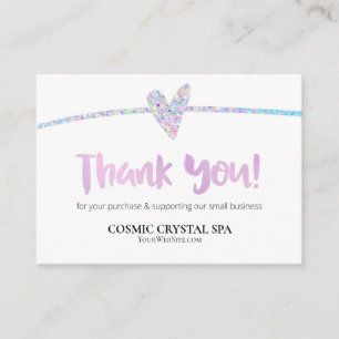 *~* QR Holo RAINBOW - DANK IHNEN LOGO AP8 Review Begleitkarte