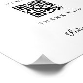 QR Honeymoon Fund Wedding Reception Spendenzeichen Poster (Ecke)