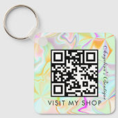 QR-Imitat für Unternehmen Holografisch Mit Monogra Schlüsselanhänger (Vorderseite)