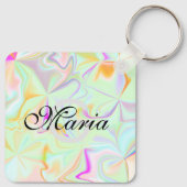 QR-Imitat für Unternehmen Holografisch Mit Monogra Schlüsselanhänger (Rückseite)