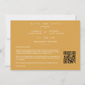 QR in Exquisite Minimalist Custom 3-Photo Wedding Save The Date (Rückseite)