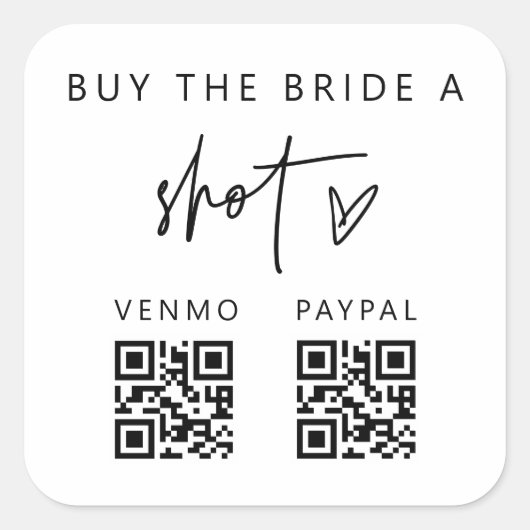 QR Junggeselinnen-Abschied Scan Stickers Brautpart (Vorderseite)