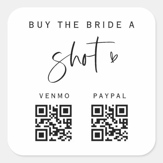 QR Junggeselinnen-Abschied Stickers Brautparty E10 (Vorderseite)