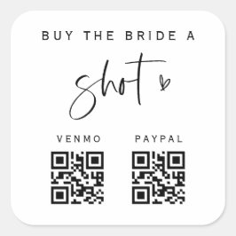 QR Junggeselinnen-Abschied Stickers Brautparty E10