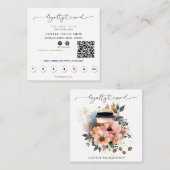 *~* QR Kaffee zum Glitzer Herzbelohnungen Blumenko Treuekarte (Vorne/Hinten)