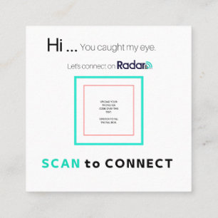 QR-Karten, Square, 2,5" x 2,5" Square Business Car Quadratische Visitenkarte