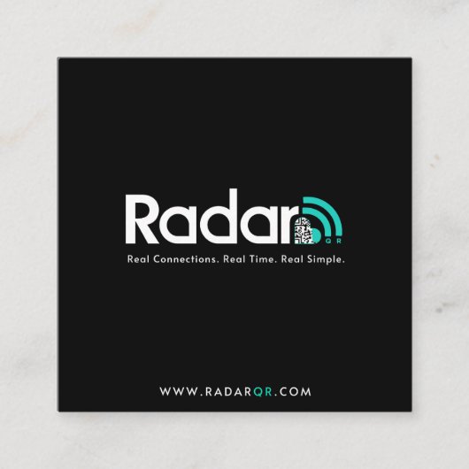QR-Karten, Square, 2,5" x 2,5" Square Business Car Quadratische Visitenkarte (Vorderseite)