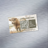 QR-Kartenmagnete für Kuhgeschäfte Magnetische Visitenkarte (Beispiel)