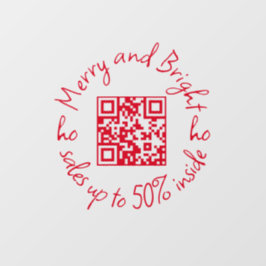 QR-KAUFMERRY UND BRIGHT-KAUF BIS ZU 50% INNERHALB FENSTERAUFKLEBER