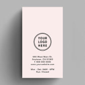 QR-Kode für Werbemotive Rosa Visitenkarte