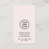 QR-Kode für Werbemotive Rosa Visitenkarte (Rückseite)