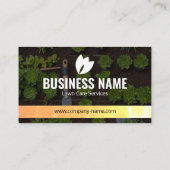 QR-Kodex für die Pflege von grünen modernen Rasenf Visitenkarte (Rückseite)