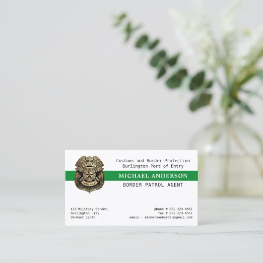 QR-Kodex für die Überwachung der Militärpolizei Visitenkarte (Stehend Vorderseite)