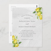 QR-Kodex für Haushaltslemonen Einladung zur Hochze Postkarte (Vorne/Hinten)