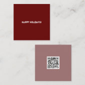 QR-Kodex für saubere Bordeaux-Unternehmen Mitteilungskarte (Vorne/Hinten)