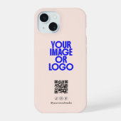 QR-Kodex für soziale Medien iPhone 15 Hülle (Rückseite)