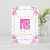 QR-Kodex für tropische Honeymoons im Mittelmeerrau Karte (Stehend Vorderseite)