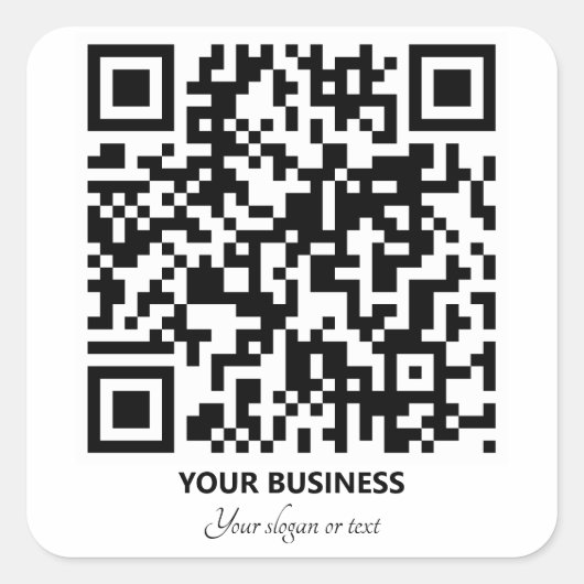 QR-Kodex - Marketing für Werbeaktionen Quadratischer Aufkleber (Vorderseite)