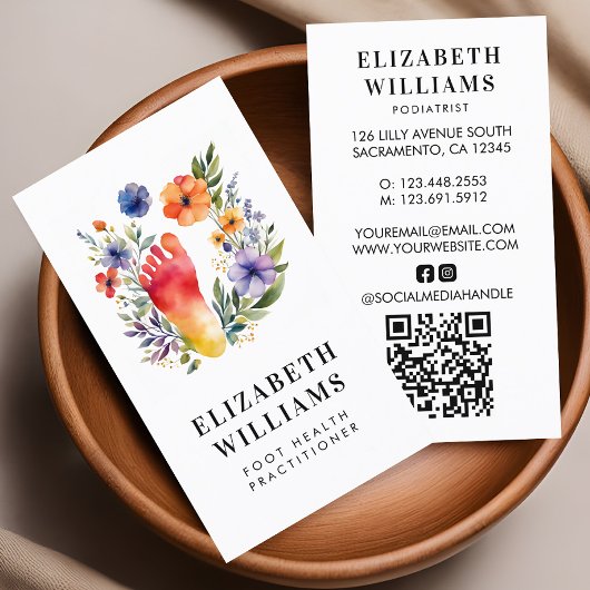 QR-Kodex Moderner Arzt für Fußgängergesundheit Visitenkarte