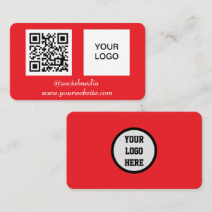 QR-Kodex Rote Berufliche Moderne Visitenkarte