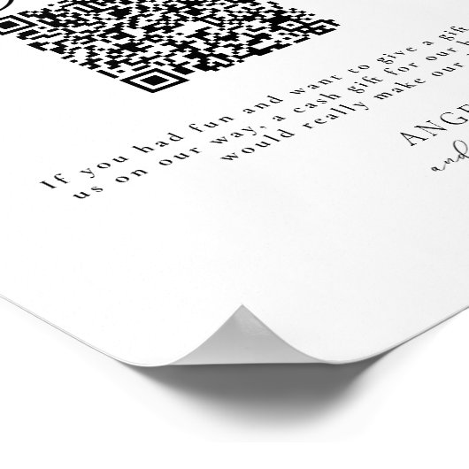 QR-Kodex-Unterzeichnung des Minimalistischen Honey Poster (Ecke)