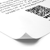 QR-Kodex-Zeichen für Honeymoon-Kalligrafie Poster (Ecke)