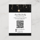 *~* QR Kosmische Celestian Sun Moon Jeweling Earri Visitenkarte (Rückseite)