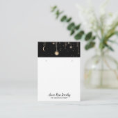 *~* QR Kosmische Celestian Sun Moon Jeweling Earri Visitenkarte (Stehend Vorderseite)