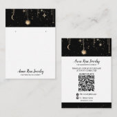 *~* QR Kosmische Celestian Sun Moon Jeweling Earri Visitenkarte (Vorne/Hinten)