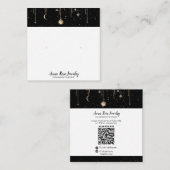 *~* QR Kosmischer Himmelsmuschelverdienst Quadratische Visitenkarte (Vorne/Hinten)