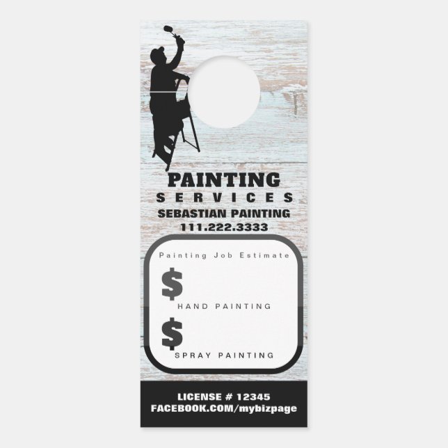 *~* QR Kostenvoranschlag Zuhause-Malerei Außenansi Türanhänger (Vorderseite)