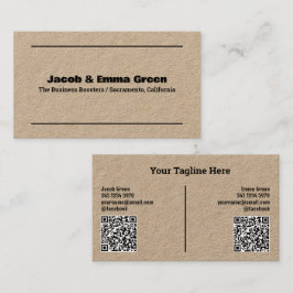 QR Kraft Business Card Visitenkarte