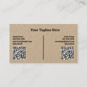 QR Kraft Business Card Visitenkarte (Rückseite)