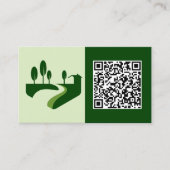 🍃 QR Landscaping Rasenmäher Visitenkarte (Vorderseite)
