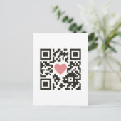QR-Liebe Postkarte (Stehend Vorderseite)